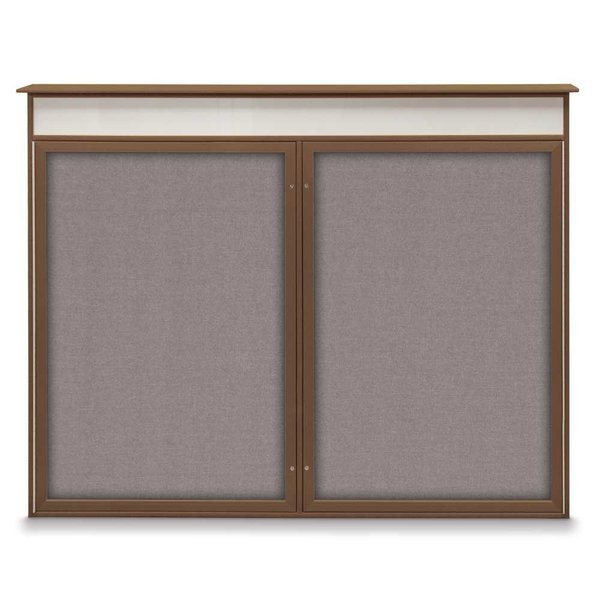 Single Door Enclosed Indoor Letterboard, UNITED VISUAL PRODUCTS, Mfr# UV1125-BLACK-BARBLU